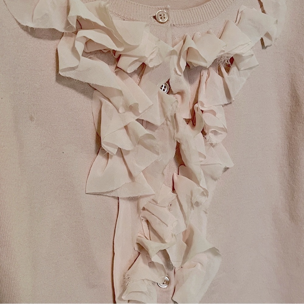 The Limited Light Pink Ruffle Cardigan - Picture 2 of 3
